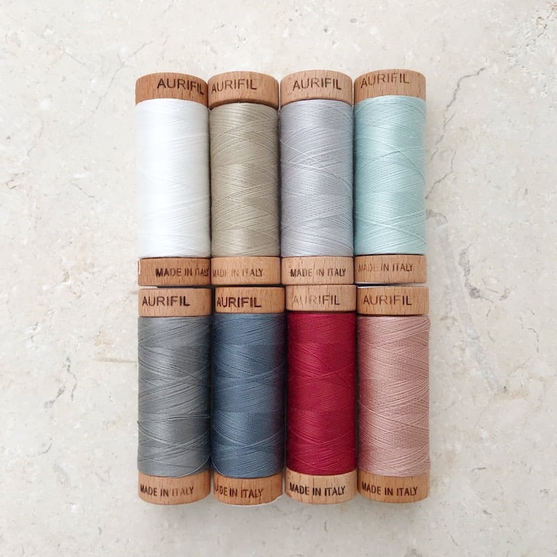 Aurifil 80wt Cotton Thread Patchwork Of The Crosses Quilt Selection