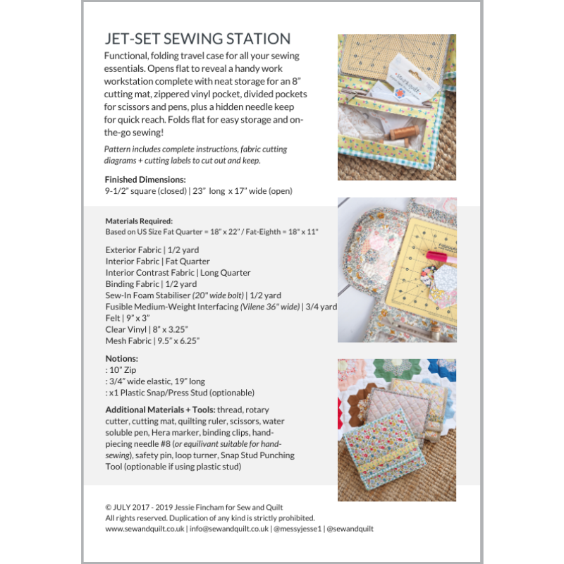 Jet Set Sewing Station Pattern