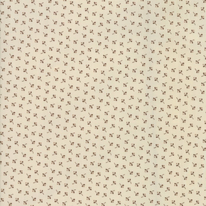 Jo's Shirtings Linen and Brown Tossed Bud 38042-23