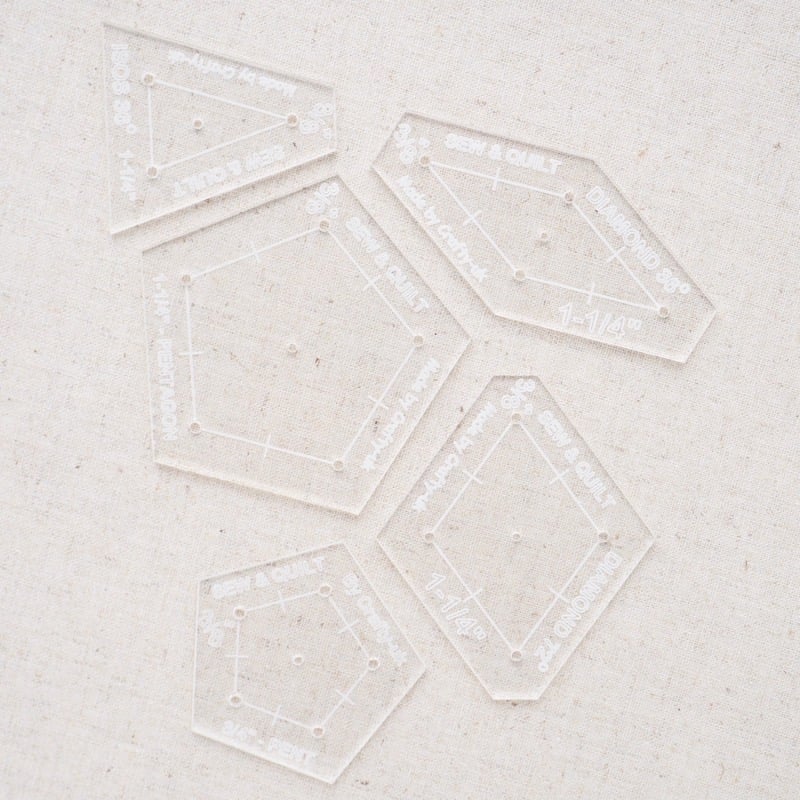 La Passacaglia Quilt (imperial) - Acrylic Template Set