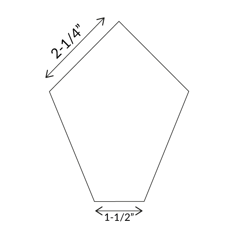 Irregular Pentagon - English Paper Pieces