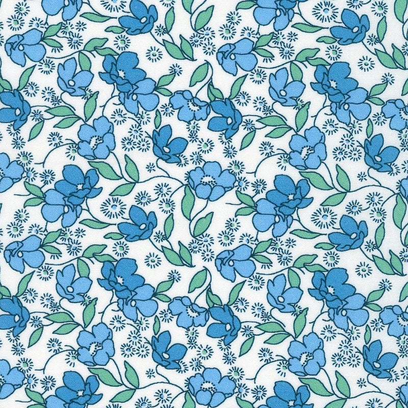 Little Blossoms Flowers Petal Blue | FLHD-21886-80