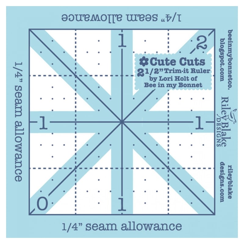 Lori Holt Cute Cuts 2-1/2" Square Trim-It Ruler