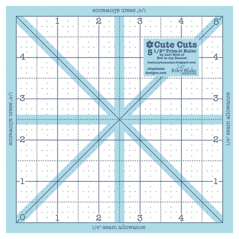 Lori Holt Cute Cuts 5-1/2" Square Trim-It Ruler