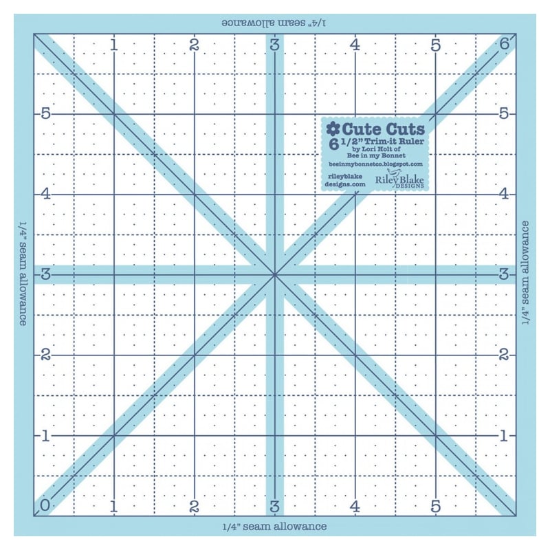 Lori Holt Cute Cuts 6-1/2" Square Trim-It Ruler