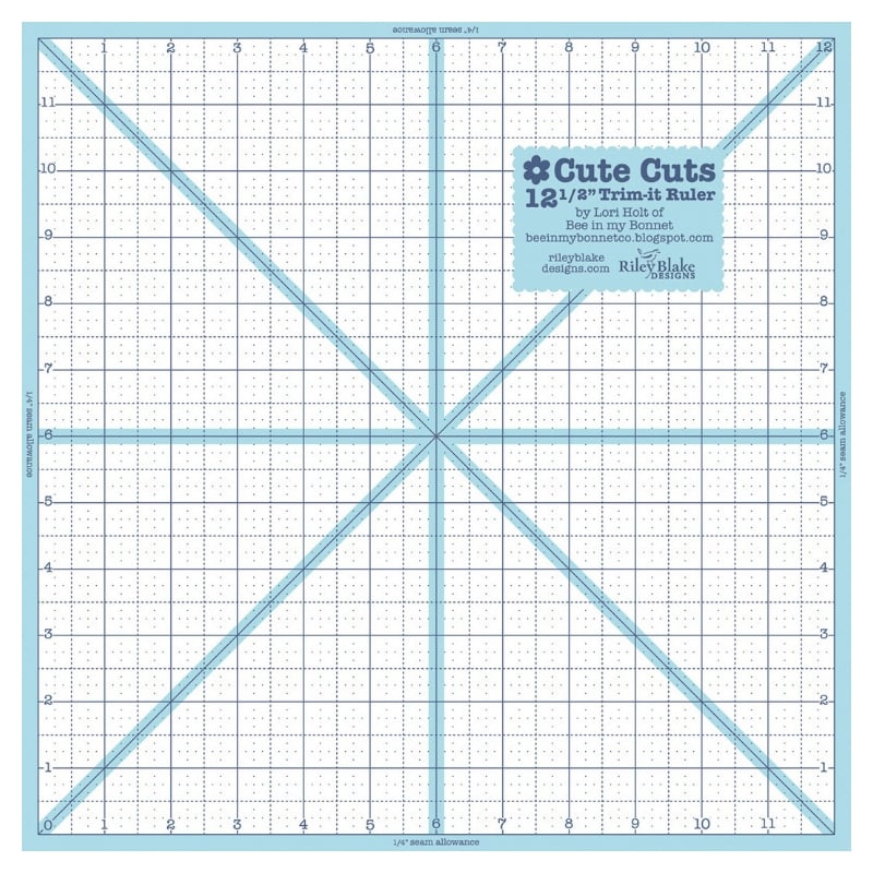 Lori Holt Cute Cuts 12-1/2" Square Trim-It Ruler