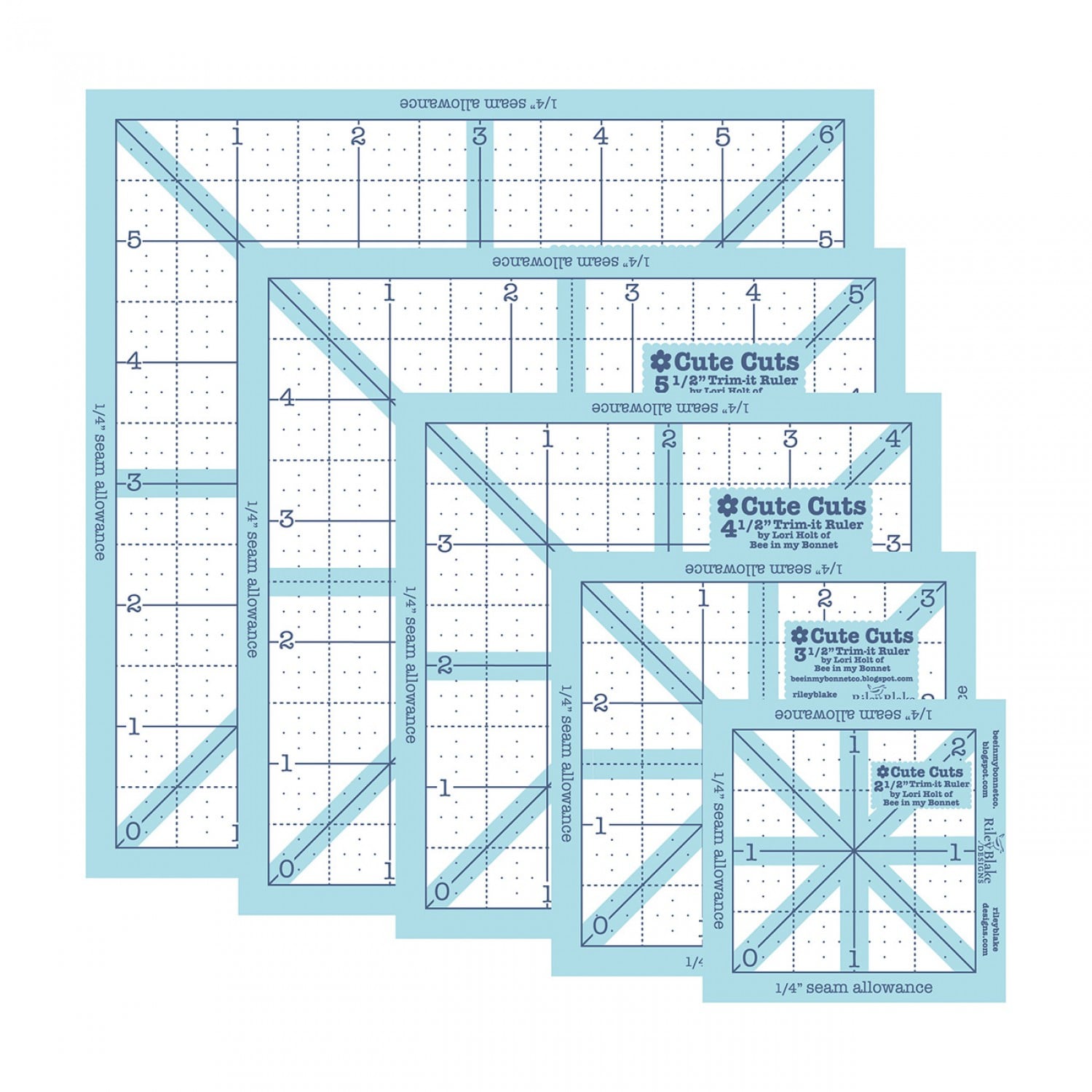 Lori Holt Cute Cuts Square Trim-It Ruler Pack - Image 1