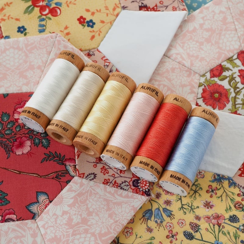 Aurifil 80wt Cotton Thread Mosaic Medallion Quilt