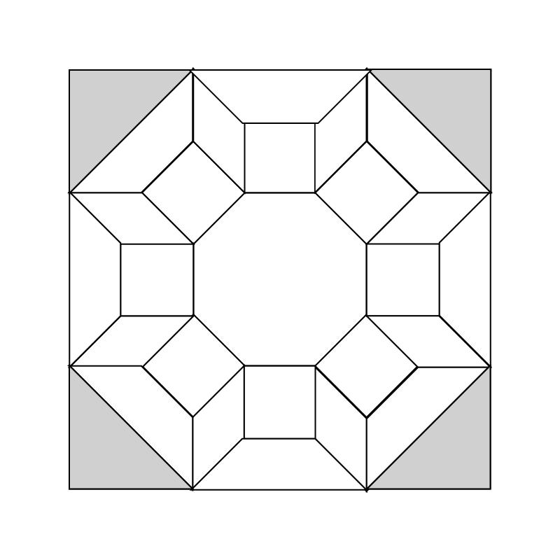 Half Square Triangle - English Paper Pieces