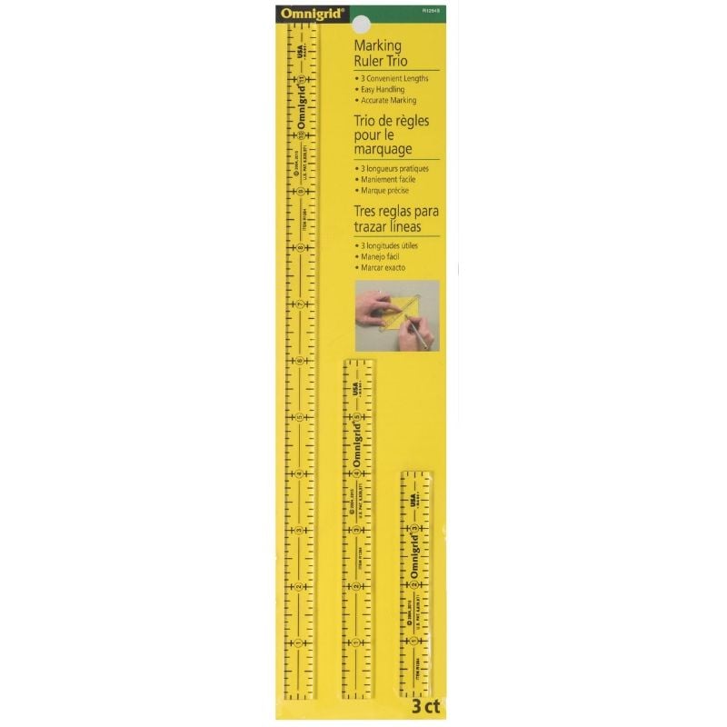 Omnigrid 1/4" Marking Trio Ruler Set