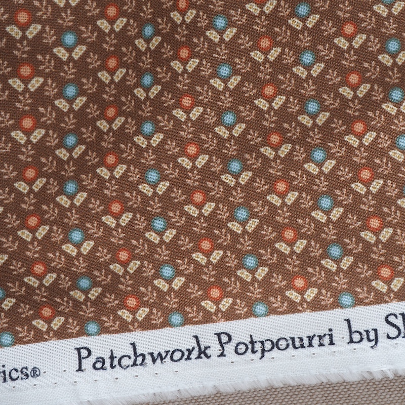 Patchwork Potpourri Brown Dot Floret | R311552D-BROWN