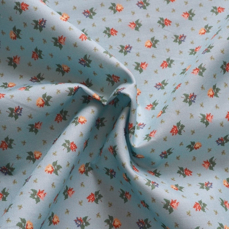 Patchwork Potpourri Blue Floating Flower | R311550D-BLUE