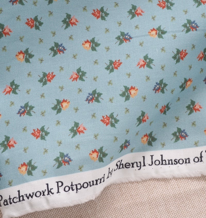Patchwork Potpourri Blue Floating Flower | R311550D-BLUE
