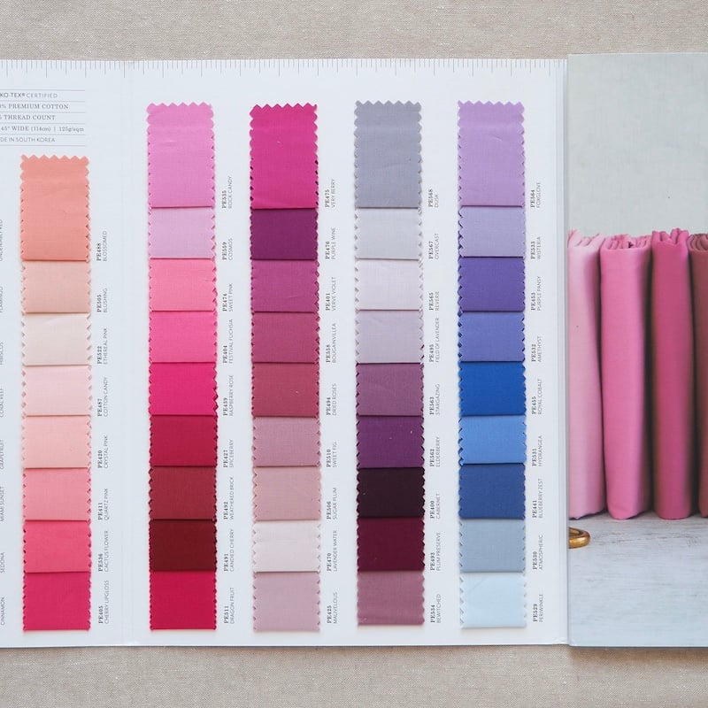 Art Gallery Fabrics Pure Solids Colour Swatch Card