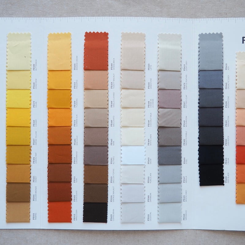 Art Gallery Fabrics Pure Solids Colour Swatch Card