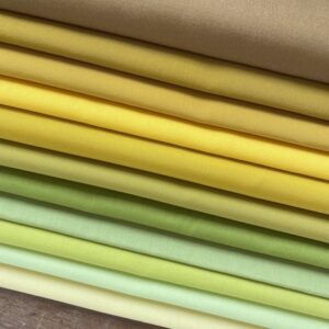 Art Gallery Fabrics Pure Solids Lime Yellow Fat Quarter Bundle - Image 2