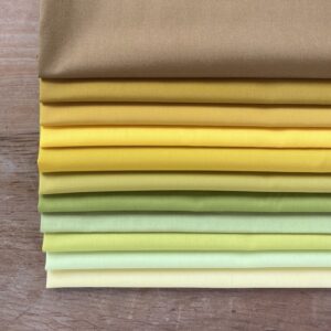 Art Gallery Fabrics Pure Solids Lime Yellow Fat Quarter Bundle - Image 1