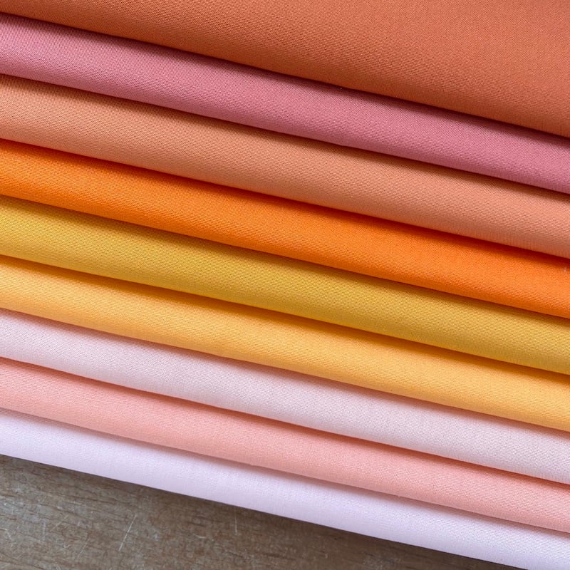 Art Gallery Fabrics Pure Solids Orange Fat Quarter Bundle