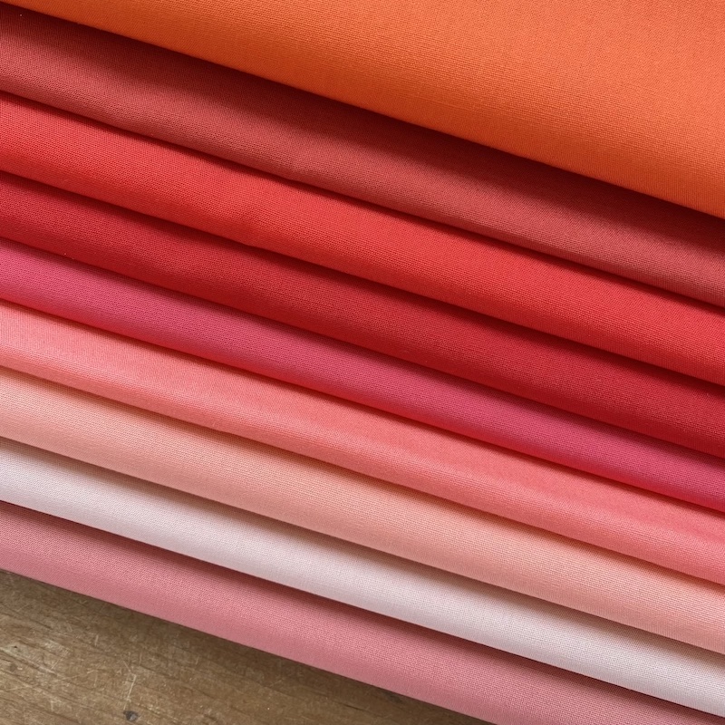 Art Gallery Fabrics Pure Solids Pink Red Fat Quarter Bundle