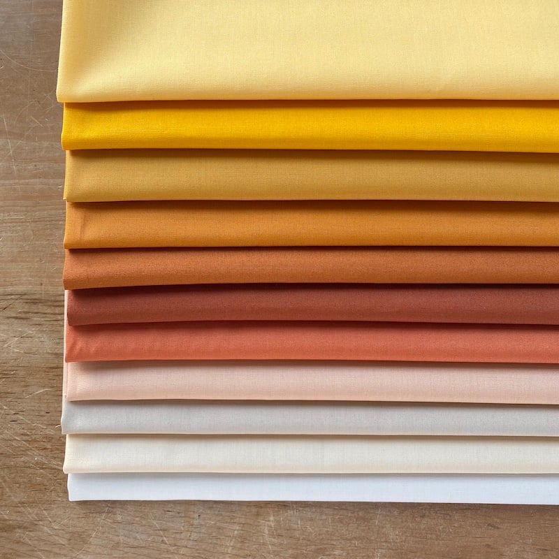 Art Gallery Fabrics Pure Solids Golden Yellow Fat Quarter Bundle