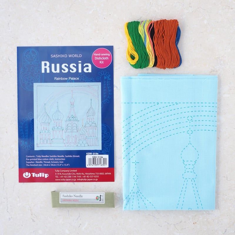 Tulip Sashiko Sewing Kit, Russia - Rainbow Palace