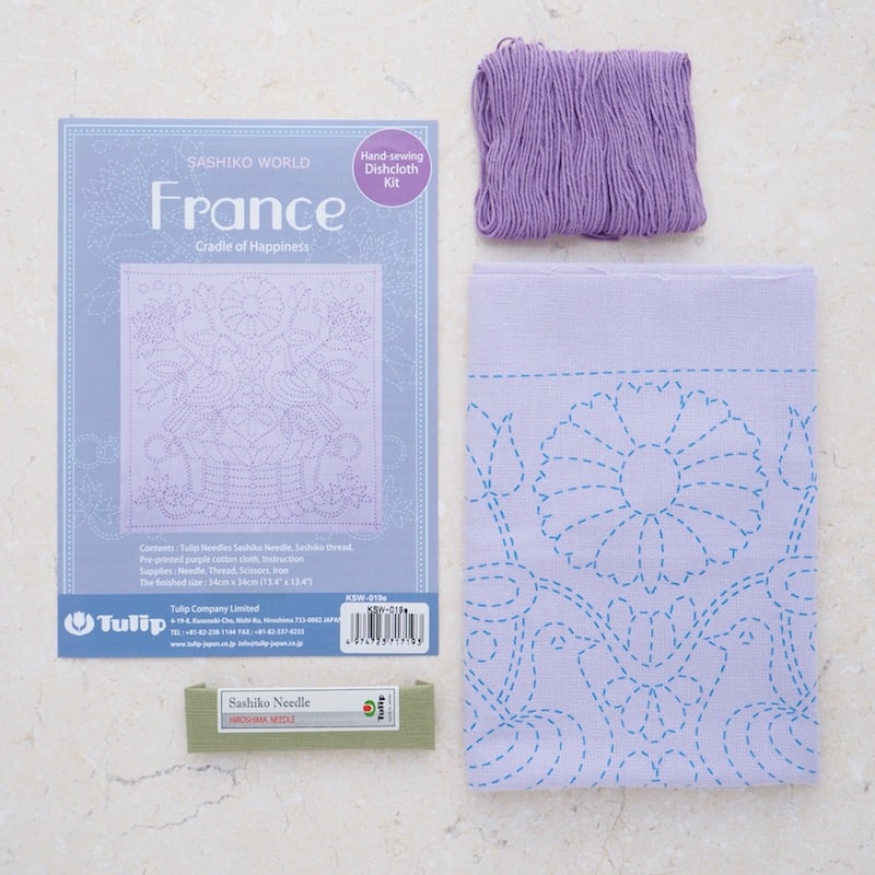 Tulip Sashiko Kit, France - Cradle of Happiness
