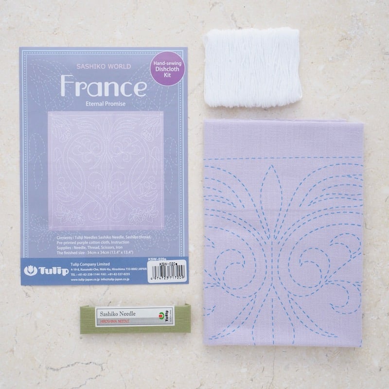 Tulip Sashiko Kit, France - Eternal Promise