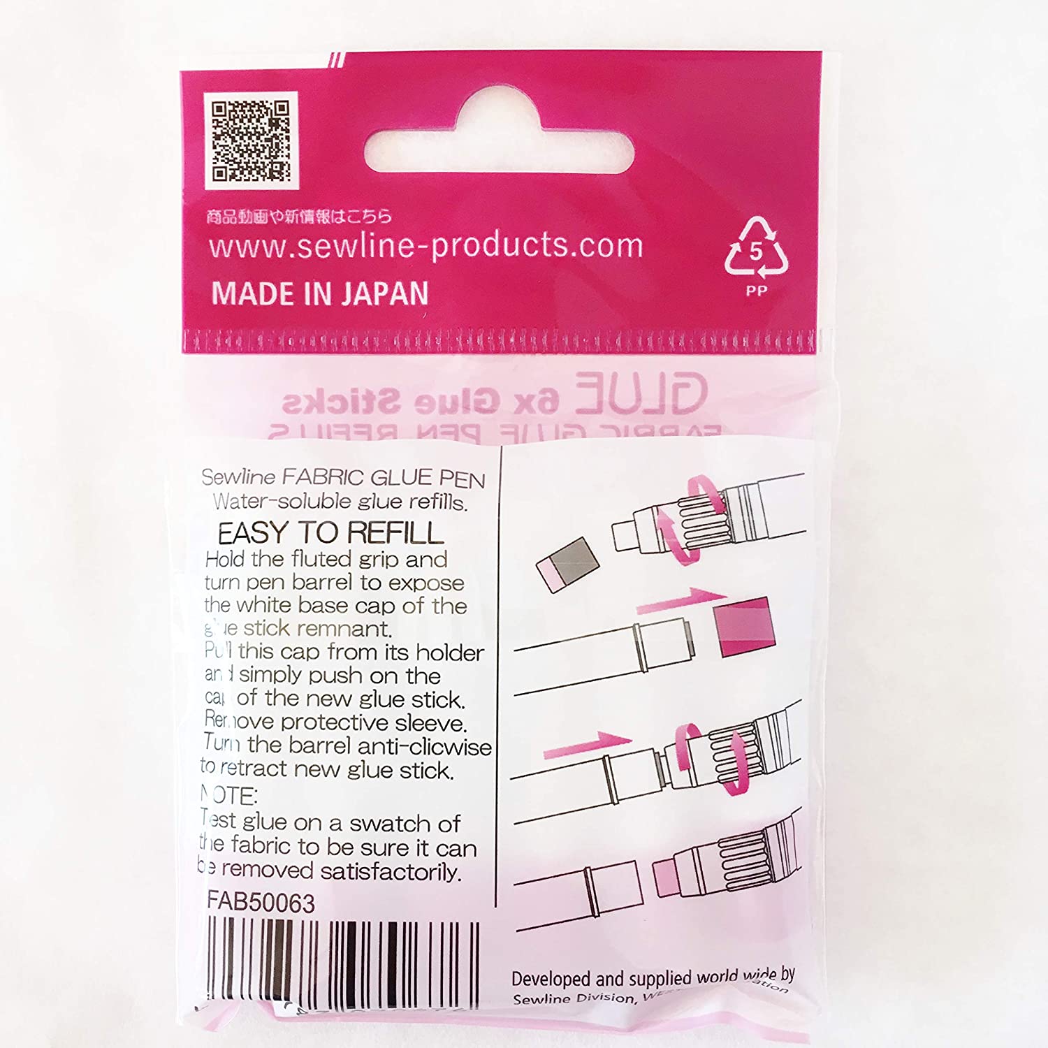Sewline Glue Pen Refills, Blue (6 Pack) - Image 2