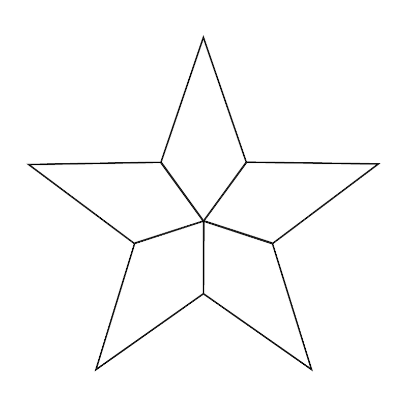 Irregular 5-Point Diamond - English Paper Pieces