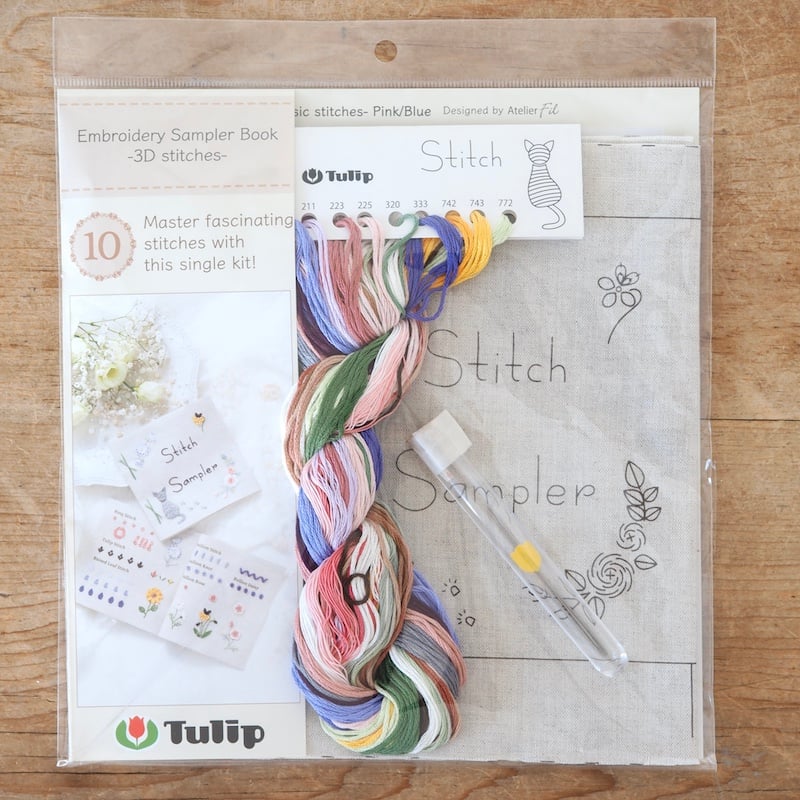 Tulip Embroidery Sampler Book, 3D Stitches