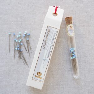 Tulip Hiroshima Glass Head Pins, Aosora - Image 1