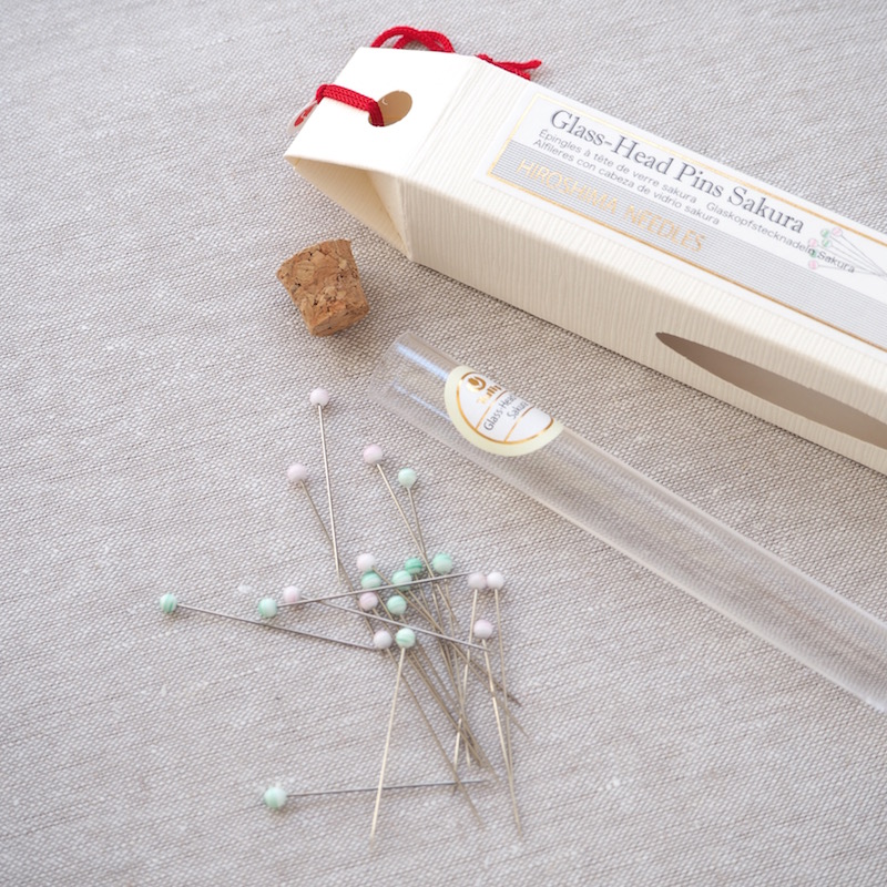 Tulip Hiroshima Glass Head Pins, Sakura