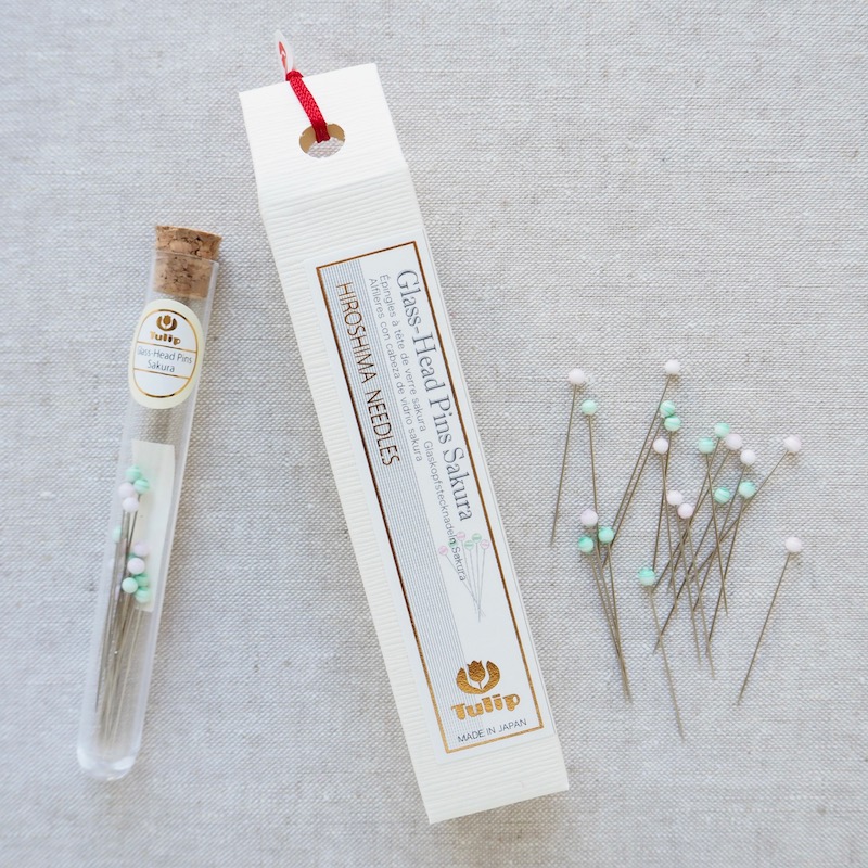Tulip Hiroshima Glass Head Pins, Sakura