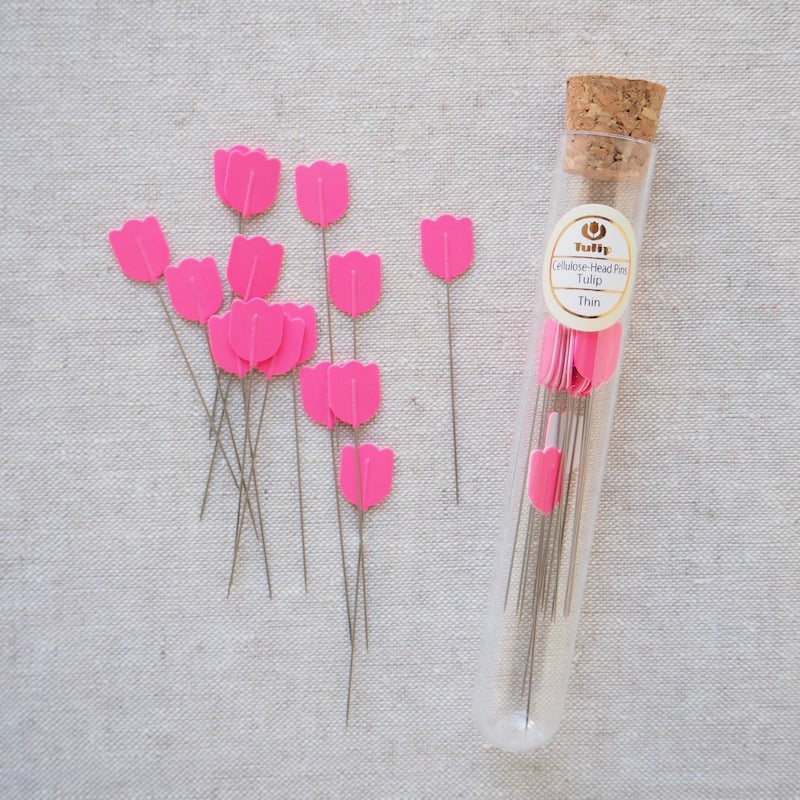 Tulip Hiroshima Cellulose-Head Pins, Thin