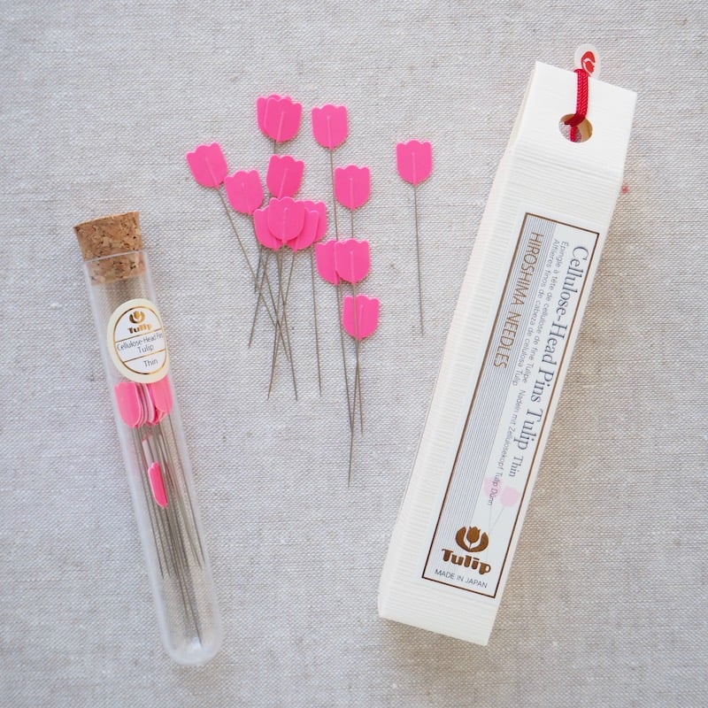 Tulip Hiroshima Cellulose-Head Pins, Thin