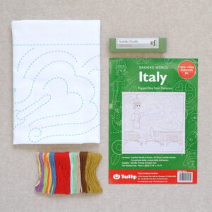 Tulip Sashiko Kit, Italy - Puppet Boy from Florence - Image 1