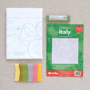 Tulip Sashiko Kit, Italy - Daisies Blooming in Rome - Image 1