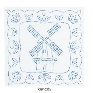 Tulip Sashiko Kit, The Netherlands - Windmill - Image 3