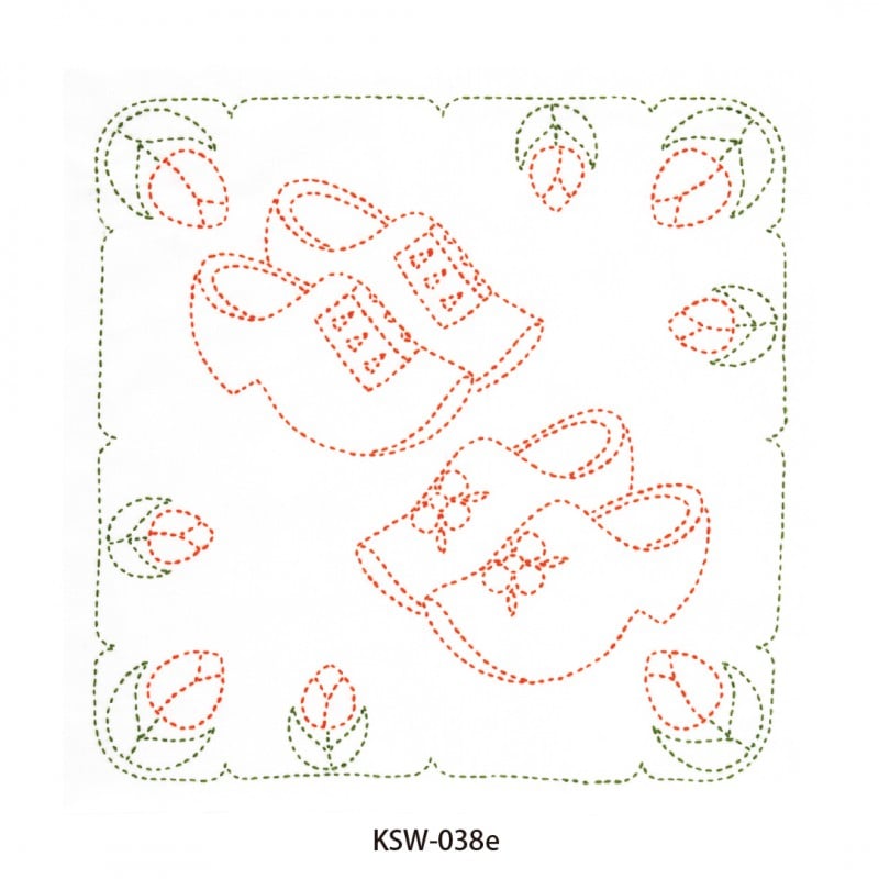 Tulip Sashiko Kit, The Netherlands - Clogs