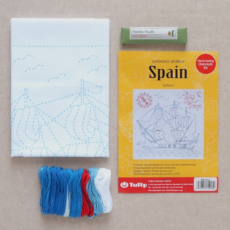 Tulip Sashiko Kit, Spain - Hola