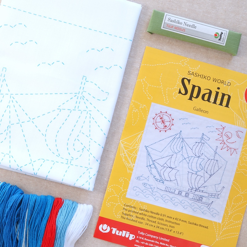 Tulip Sashiko Kit, Spain - Hola