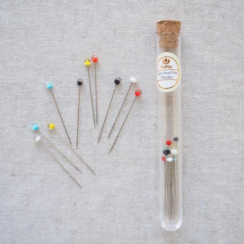 Tulip Hiroshima Glass Head Pins, Shizuku