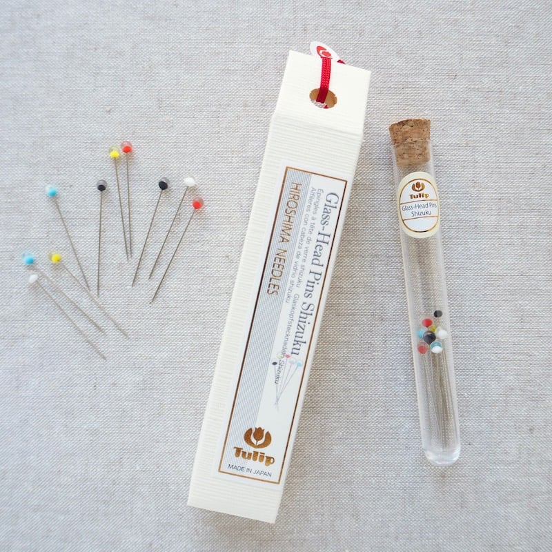 Tulip Hiroshima Glass Head Pins, Shizuku