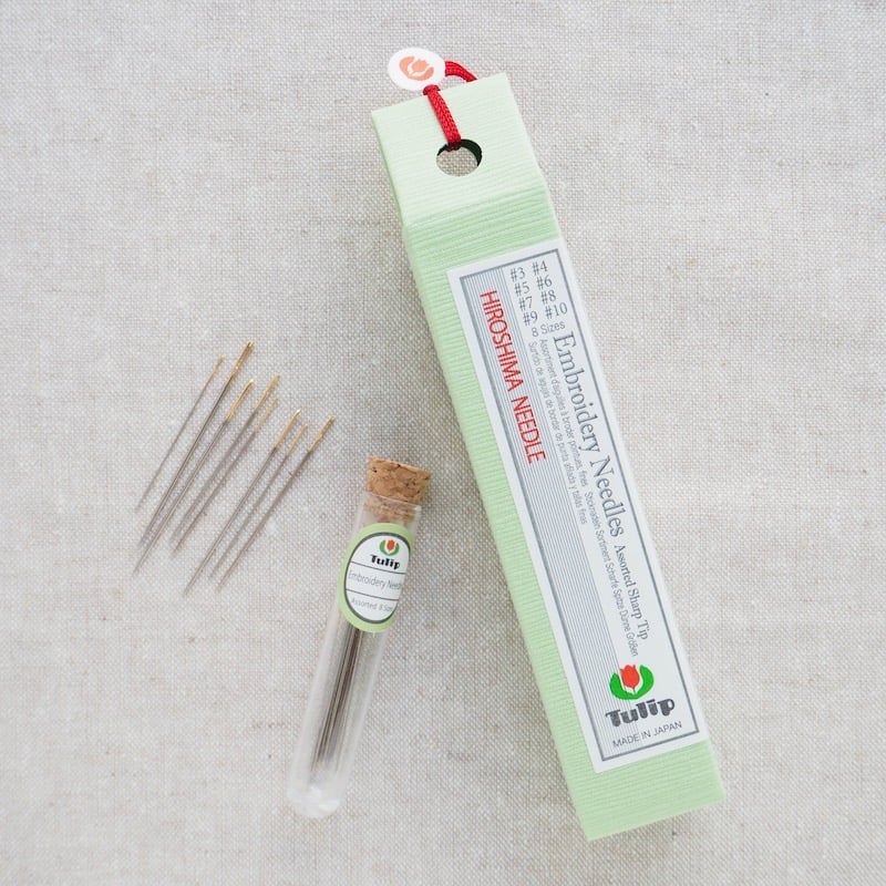 Tulip Hiroshima Embroidery Needles Assorted 8 Sizes