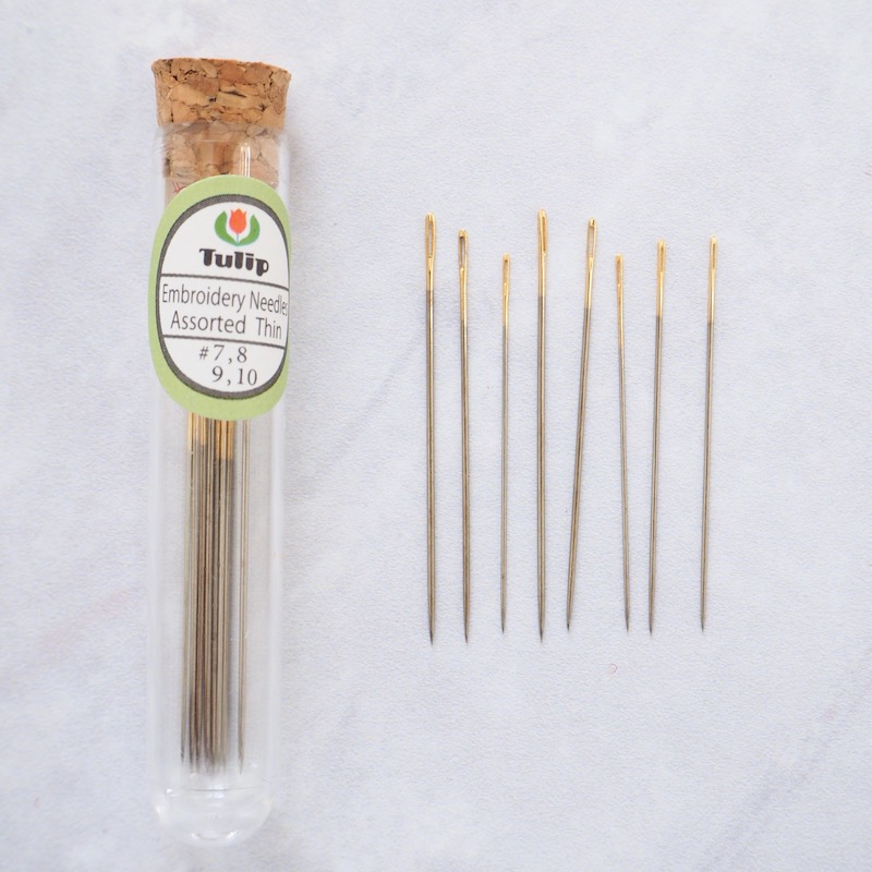 Tulip Hiroshima Embroidery Needles Assorted Thin Size