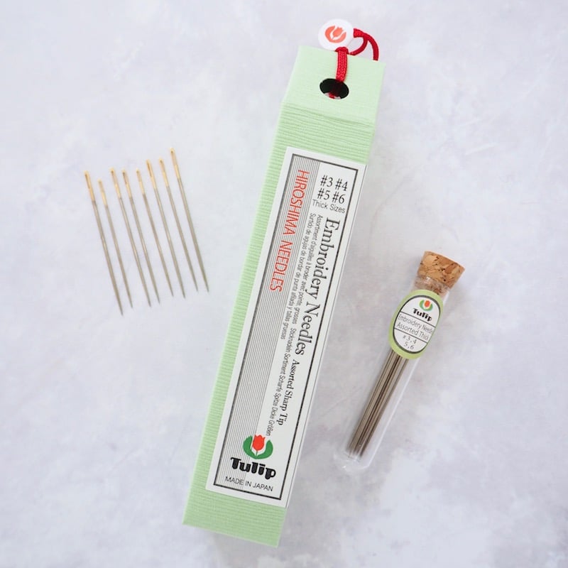 Tulip Hiroshima Embroidery Needles Assorted Thick Size