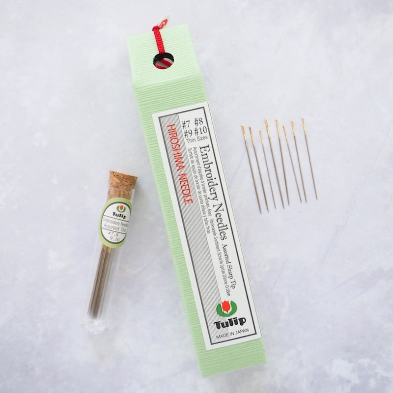 Tulip Hiroshima Embroidery Needles Assorted Thin Size