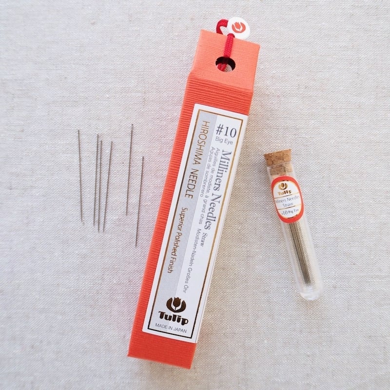 Tulip Hiroshima Milliners Needles BIG EYE (Straw) #10