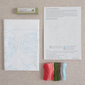Tulip Sashiko Kit, England - Tea Time Surrounded By Roses - Image 2