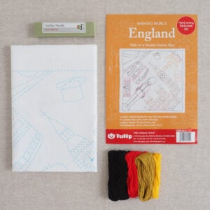 Tulip Sashiko Kit, England - Ride On A Double Decker Bus - Image 1